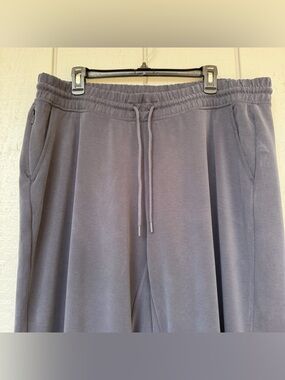 Athleta 1x Casual Drawstring lightweight flowy athleisure pants in Dusty Gray